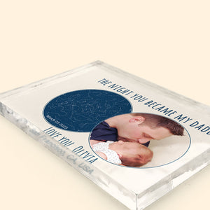 The Night You Became My Daddy - Personalized Rectangle Acrylic Plaque