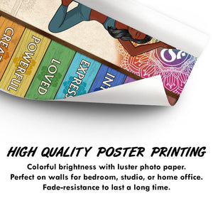 I Am Divine Intuitive Expressive Loved - Gift For Yoga Lovers - Personalized Custom Poster