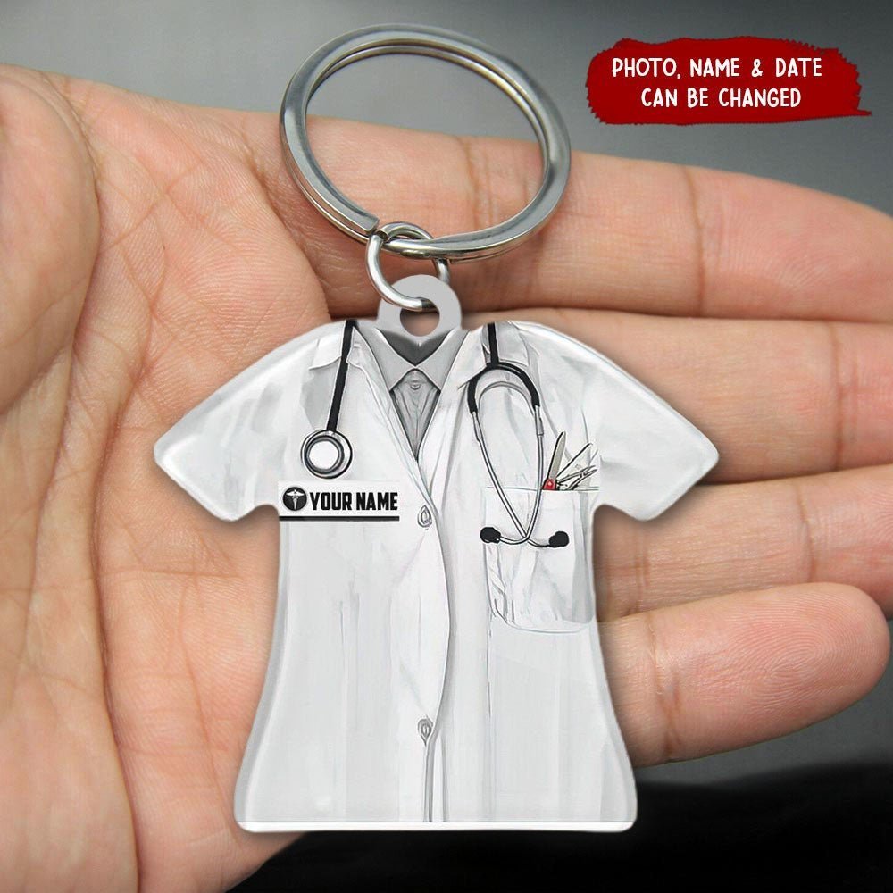 Personalized Nurse Scrubs - Gift for nurse Acrylic Keychain02
