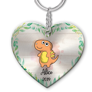 Dinosaur Kid Personalized Keychain