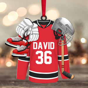 Hockey Essentials - Personalized Christmas Ornament
