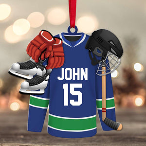 Hockey Essentials - Personalized Christmas Ornament