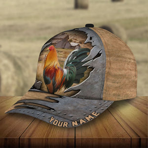 Premium Cracked Rooster Hats 3D Multicolored Personalized | Upriamy