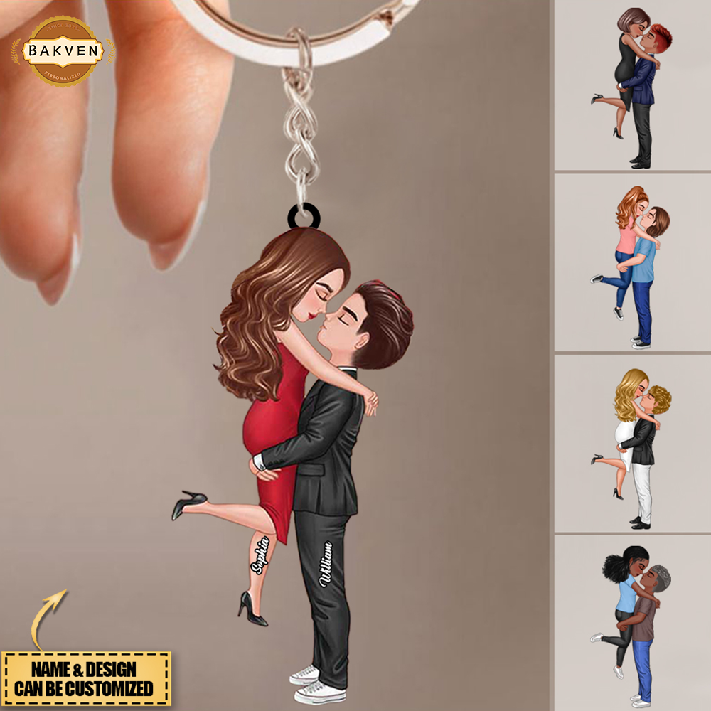 Hug Couple Personalized Keychain Perfect Gift For Your Lover