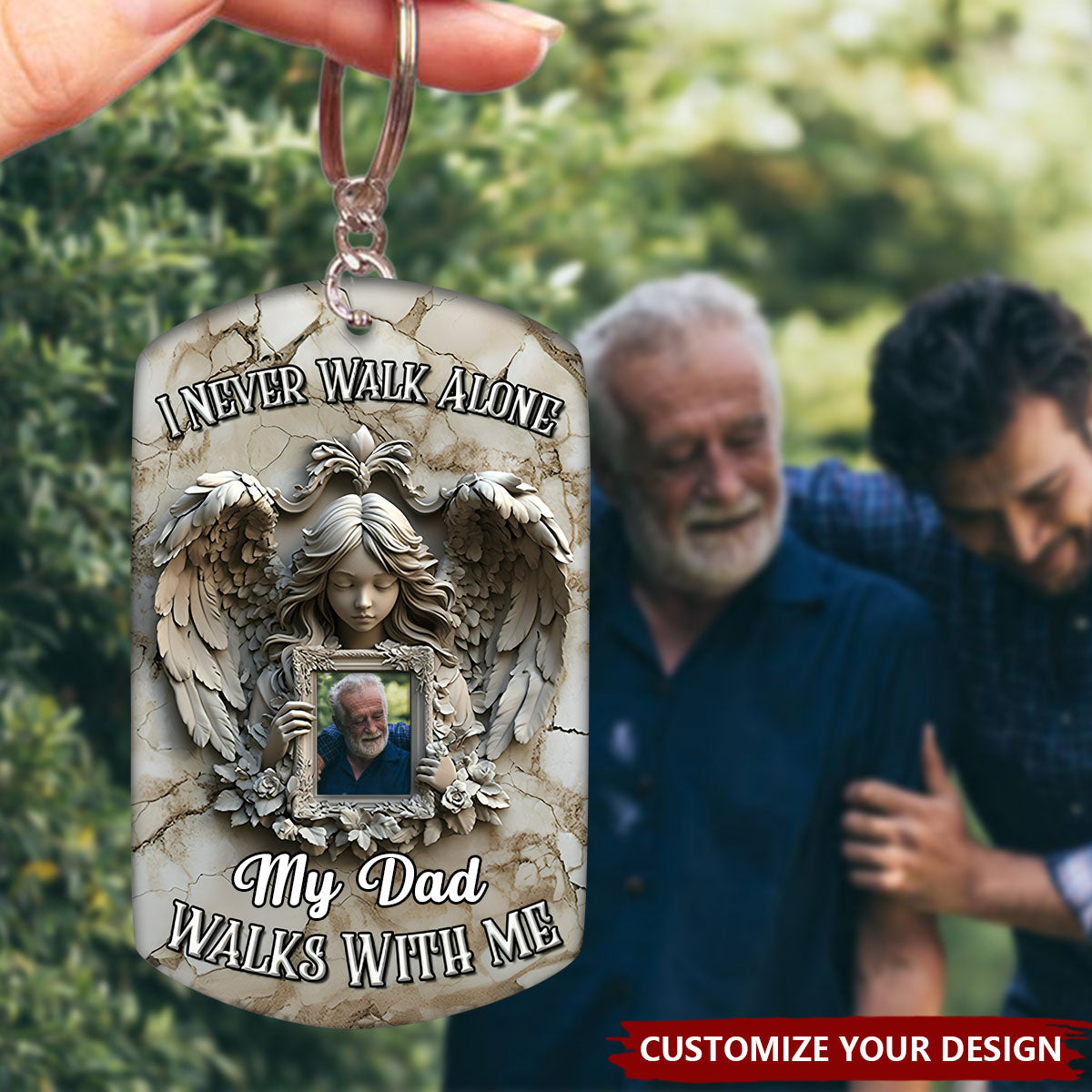 Angel Wings - Personalized Memorial Keychain