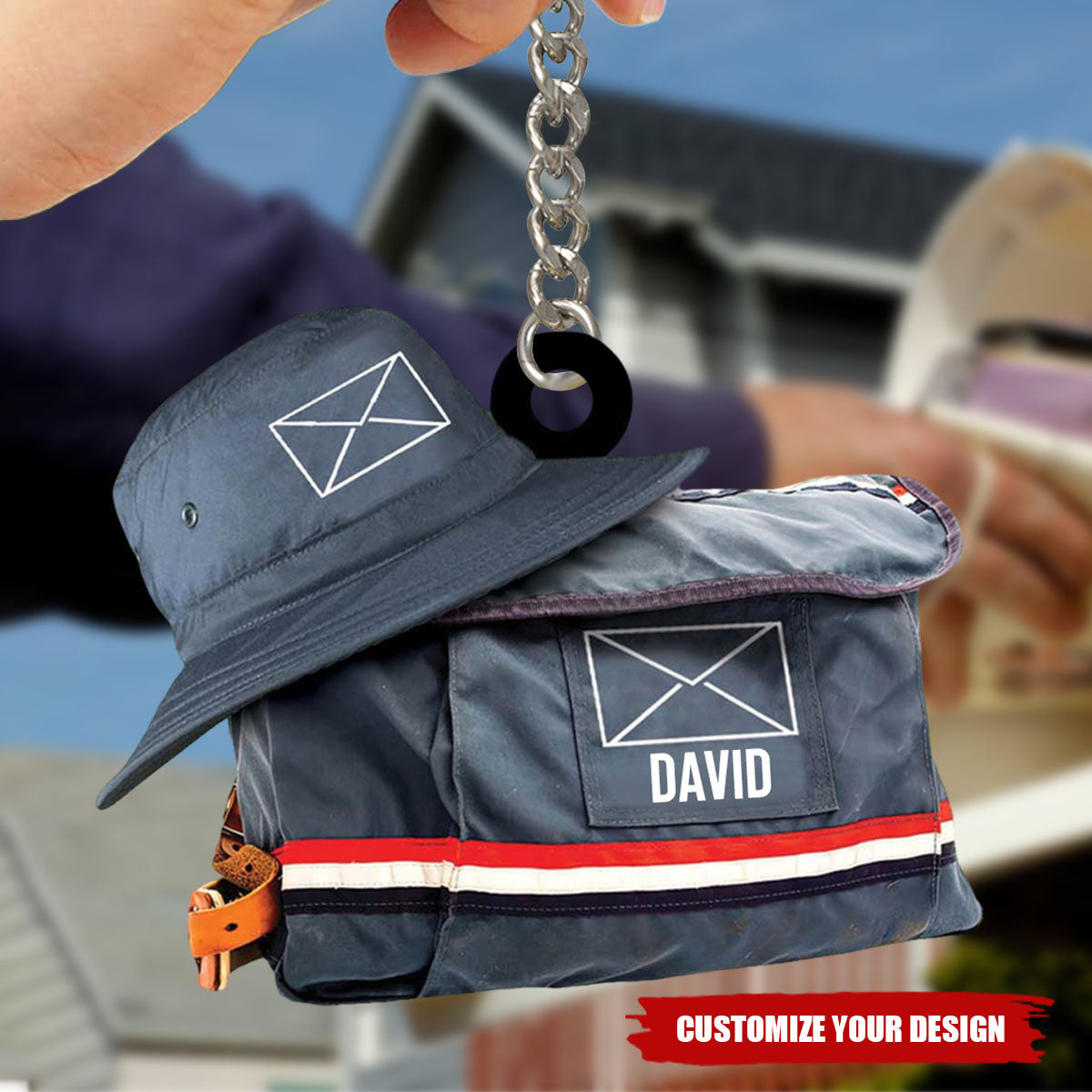 Personalized Postal Worker Keychain - Custom Postal Worker Keychain