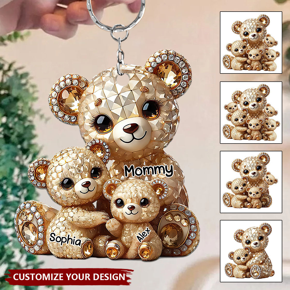 I Love You - Personalized Mother Keychain