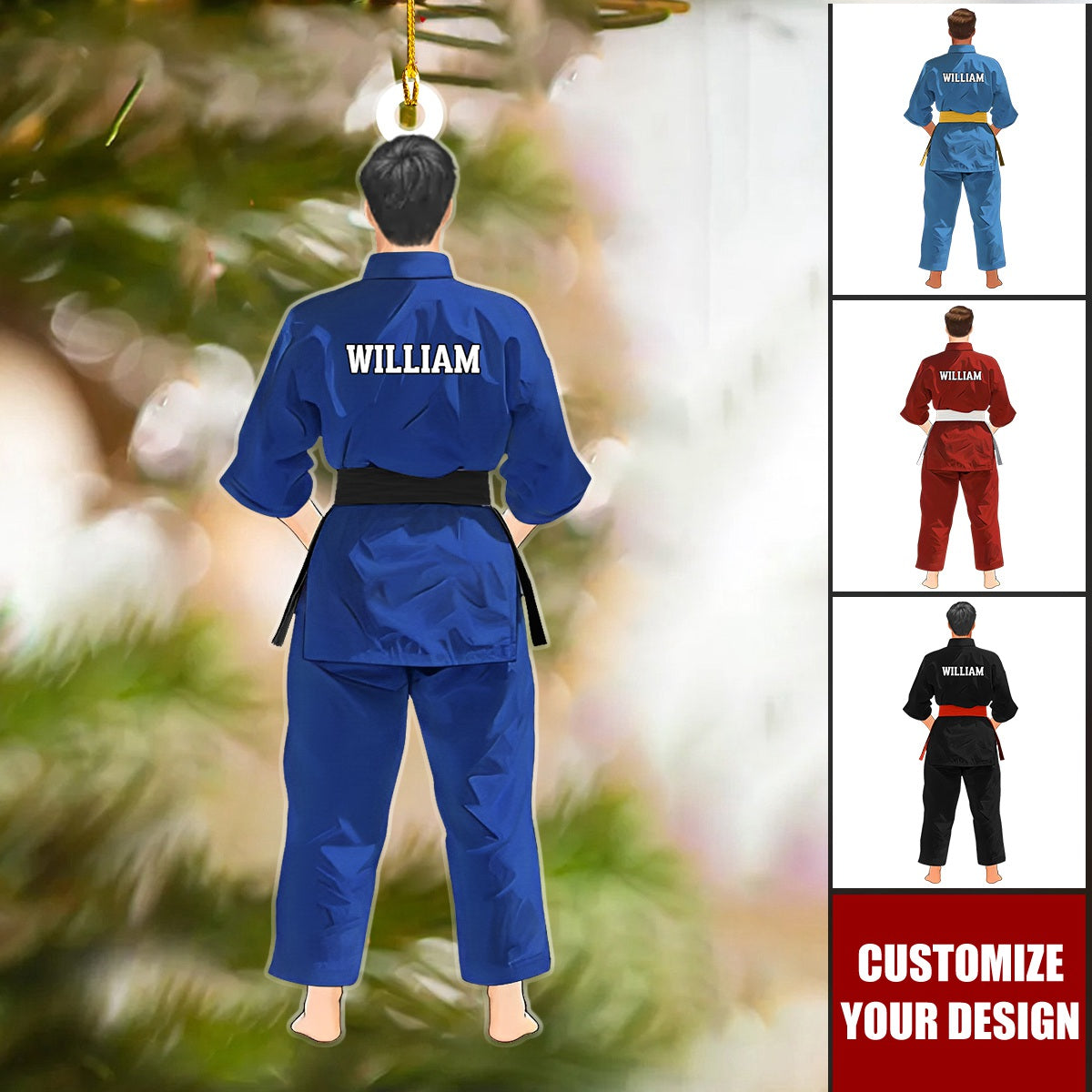 Personalized Ornament - Gift For Martial Arts Karate Jiu Jitsu Judo Lovers