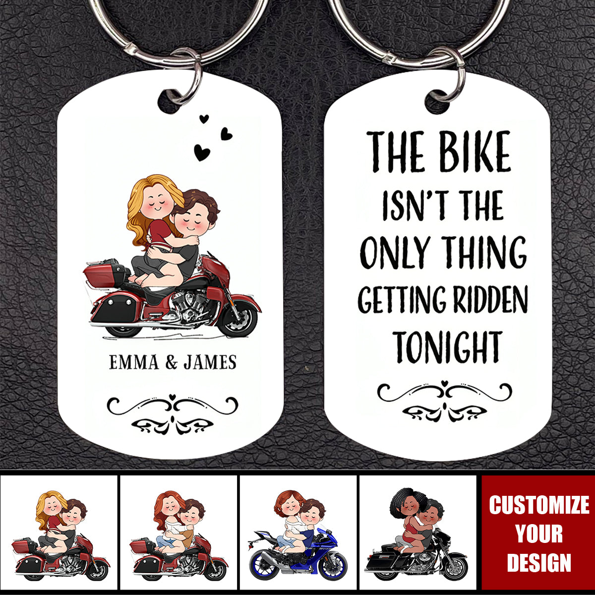 I Will Ride You - Personalized Couple Stainless Steel Keychain