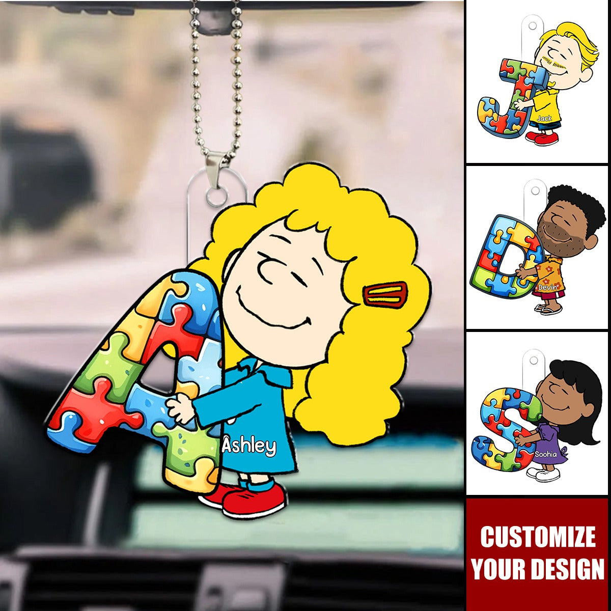 Personalized Gifts For Autism Awareness Car Ornament