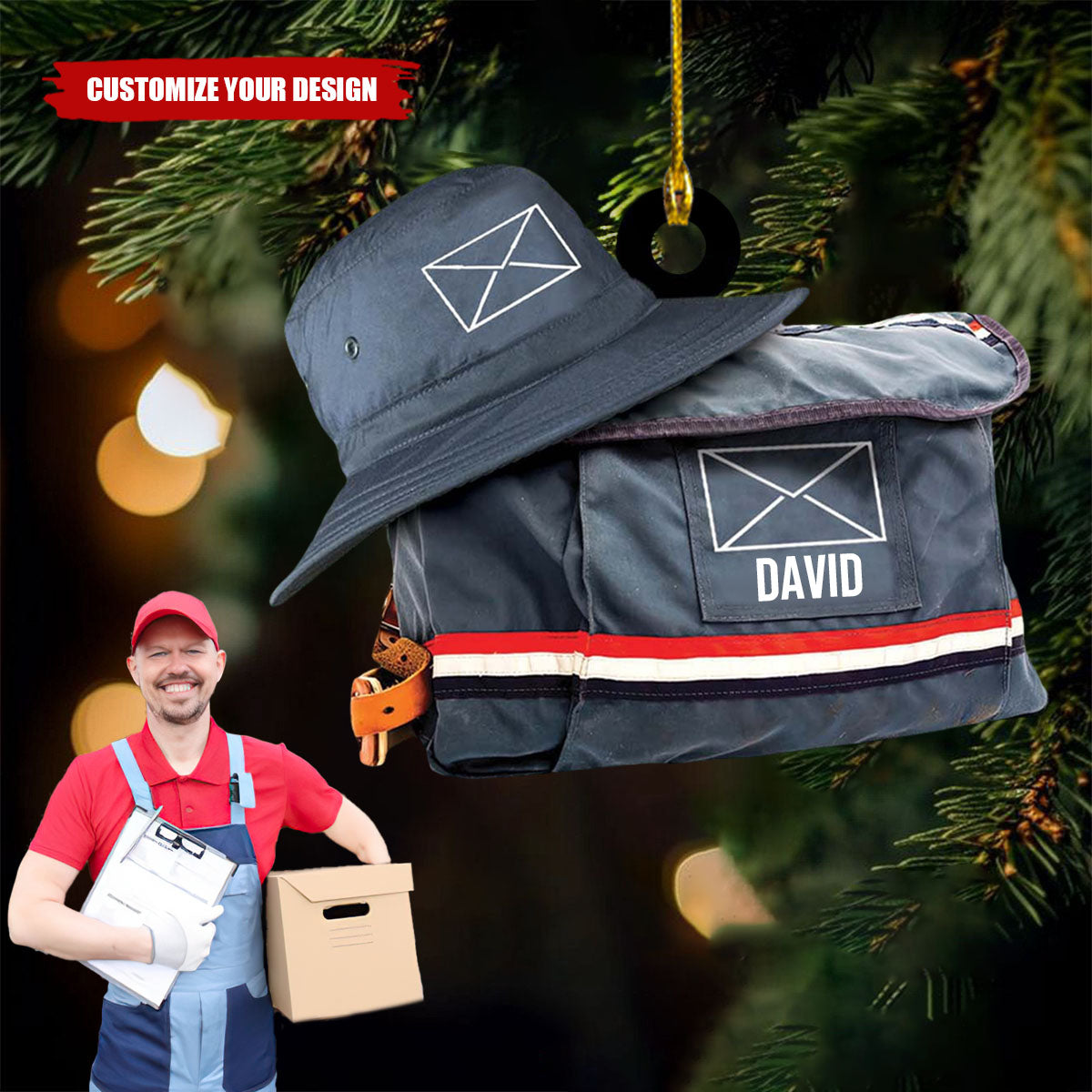 Personalized Postal Worker Ornament - Custom Postal Worker Ornament