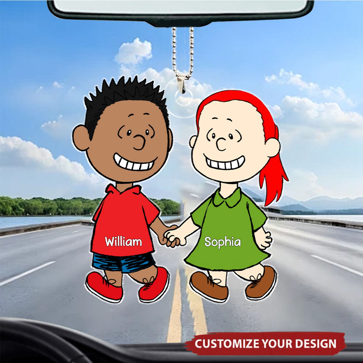 Personalized Gifts For Couple Car Ornament Holding Hands