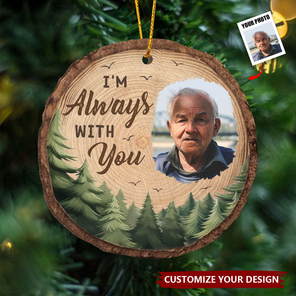 Memorial Personalized Ornament - Wood Custom Christmas Gift For Family Members