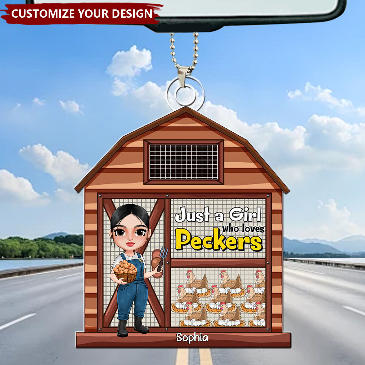 Personalized Gifts For Farmer Acrylic Ornament Chicken Coop