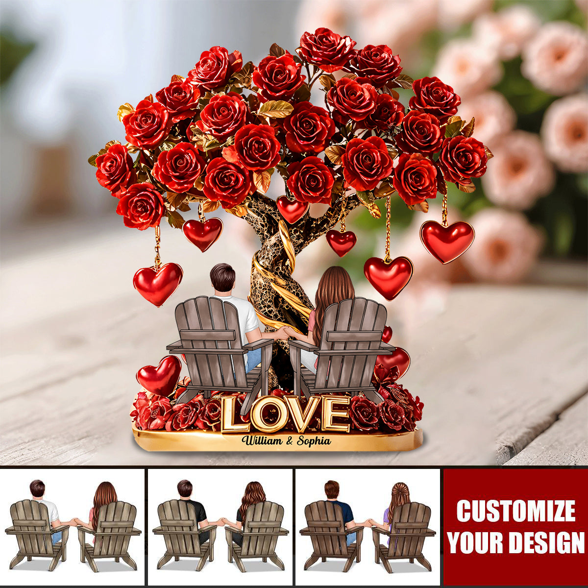 Tree Of Love - Personalized Couple Acrylic Plaque