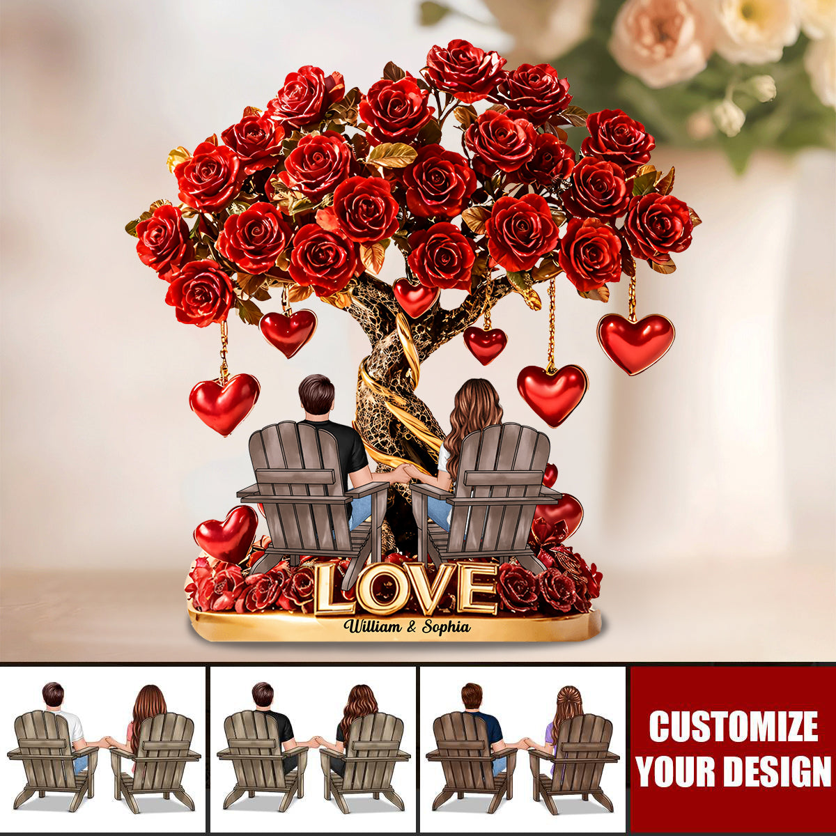Tree Of Love - Personalized Couple Acrylic Plaque