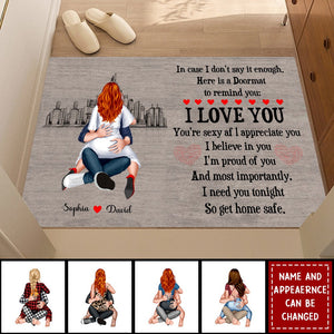 I Need You Tonight So Get Home Safe - Personalized Doormat