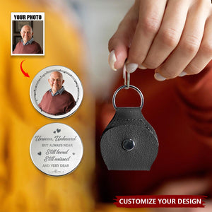 Custom Photo A Beautiful Soul, Forever Cherished - Family Personalized Pocket Hug Keychain