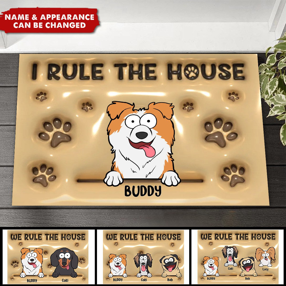 We Rule The House - Dog Personalized Doormat