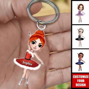 Ballet Girl - Personalized Acrylic Keychain, Gift For Ballerina