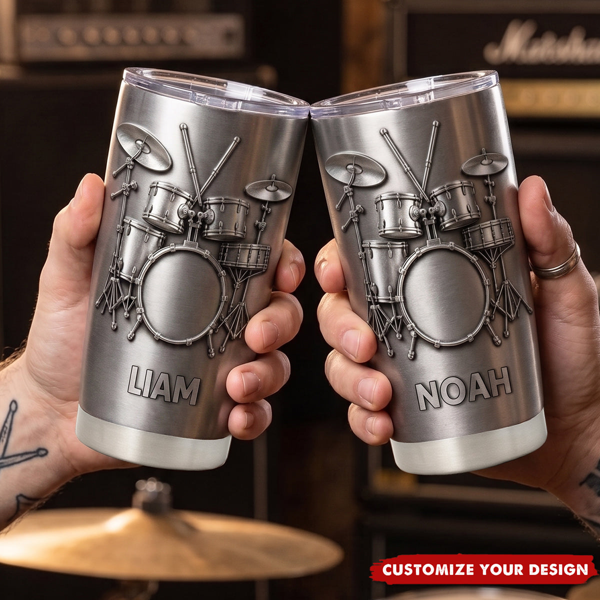 Drums Are My Therapy – Personalized 20oz Tumbler