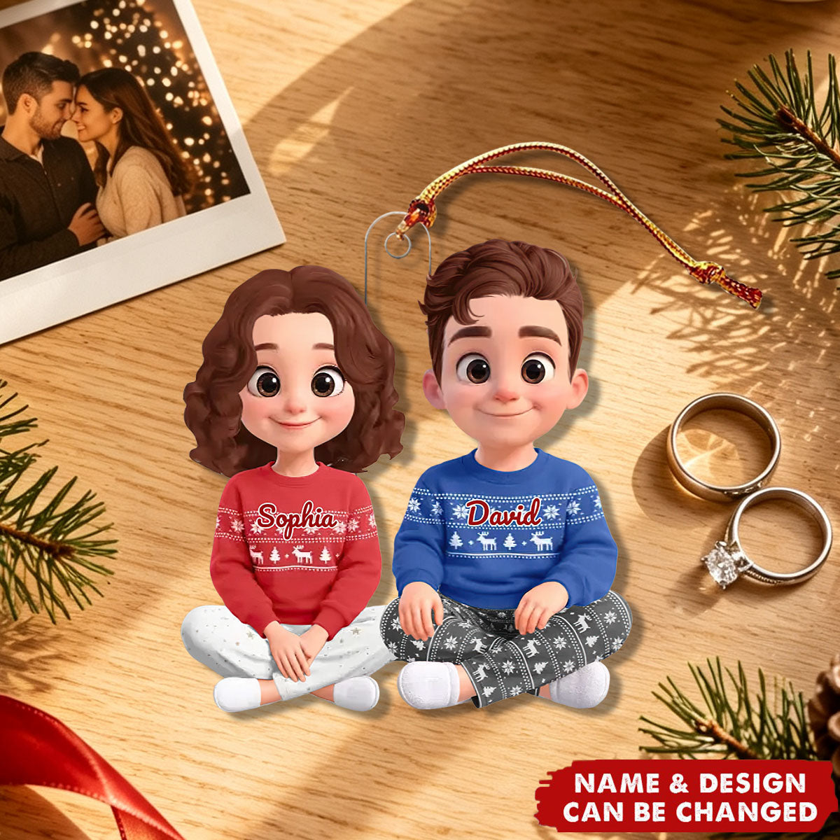 Custom First Christmas Acrylic Ornament - Personalized Anniversary Christmas Gifts