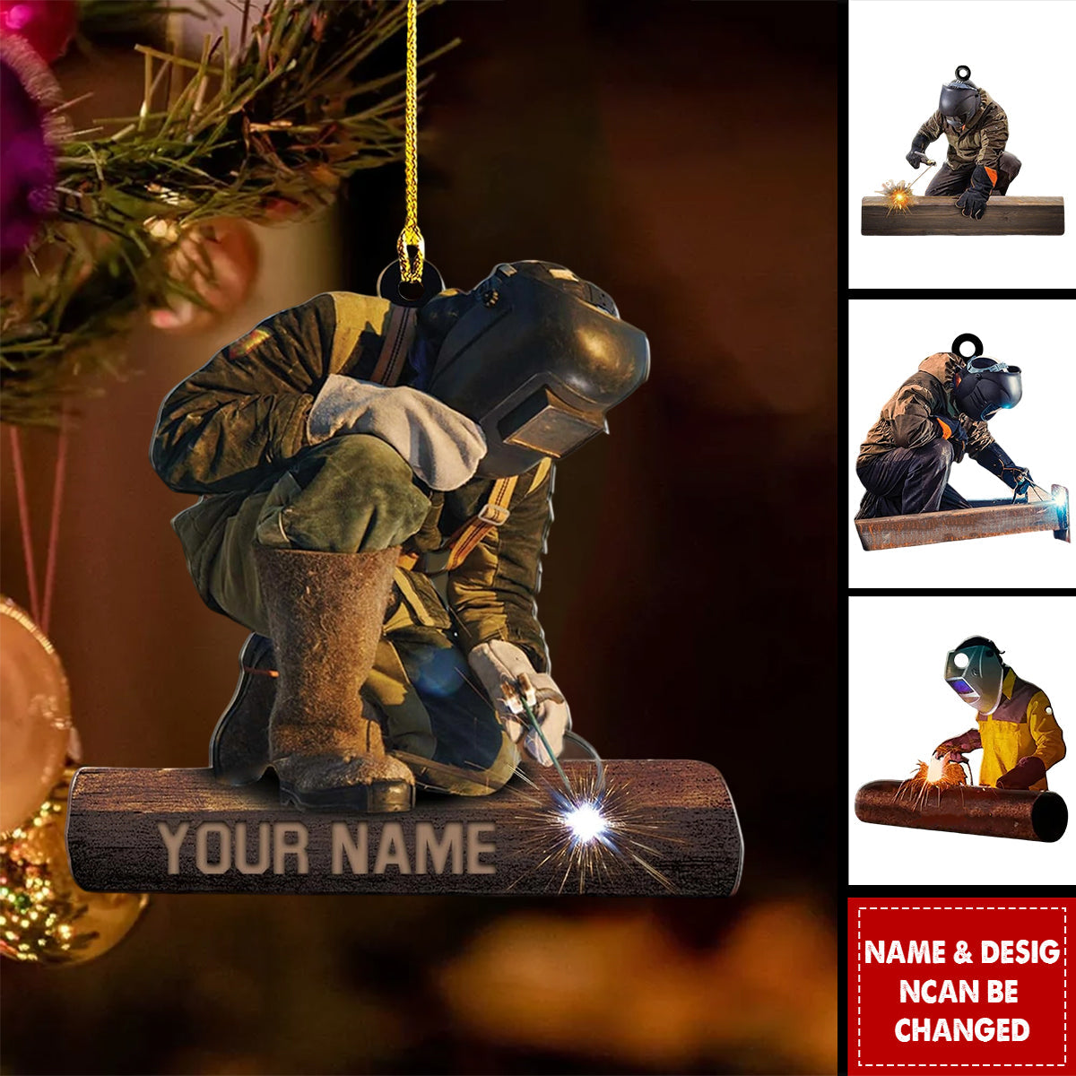 Personalized Welder Ornament - Custom Welding Ornament