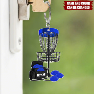 Disc Golf - Personalized Acrylic Keychain, Gift For Disc Golf Lover