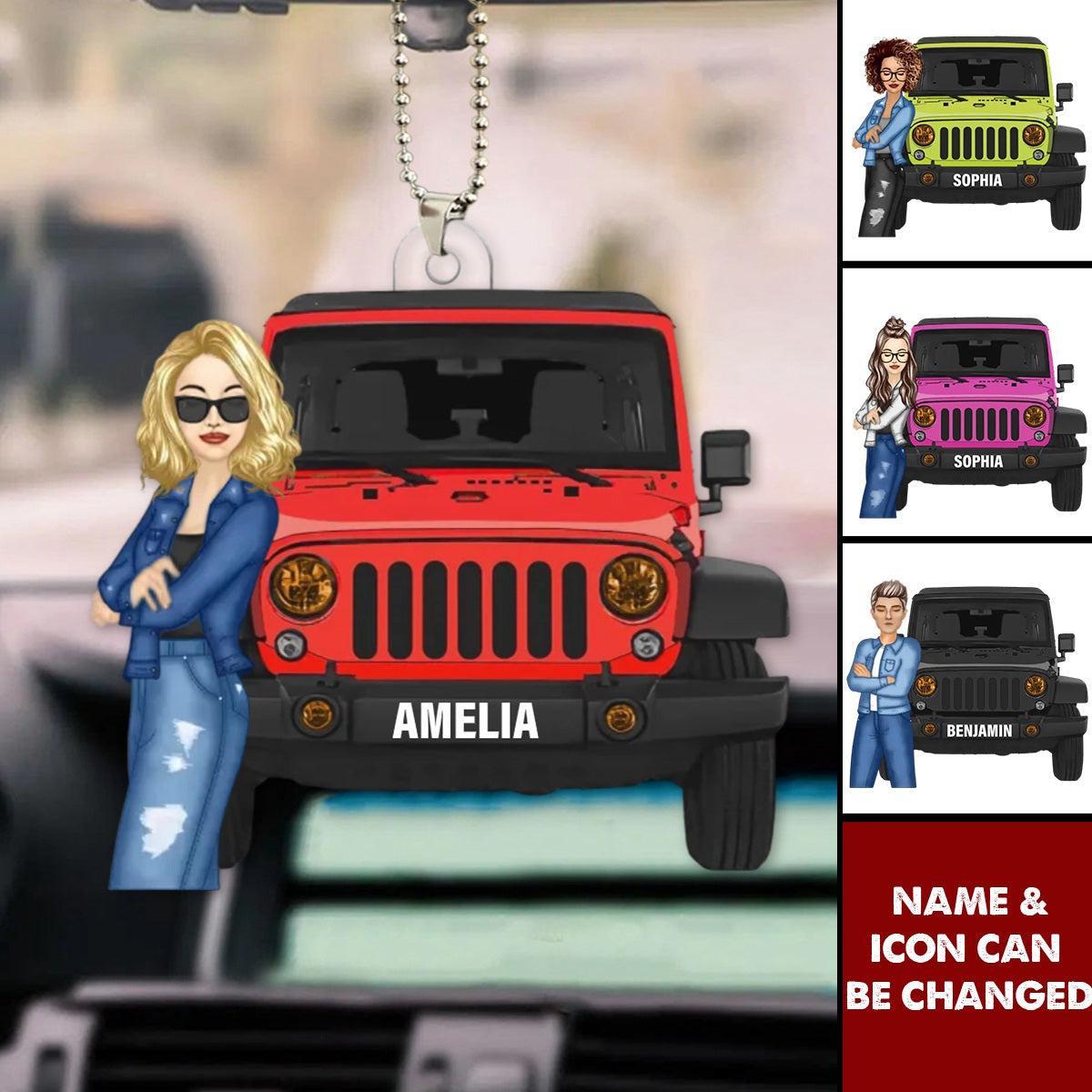 Ain't Nothing But A Off-Road Car Thang Personalized Acrylic Car Ornament