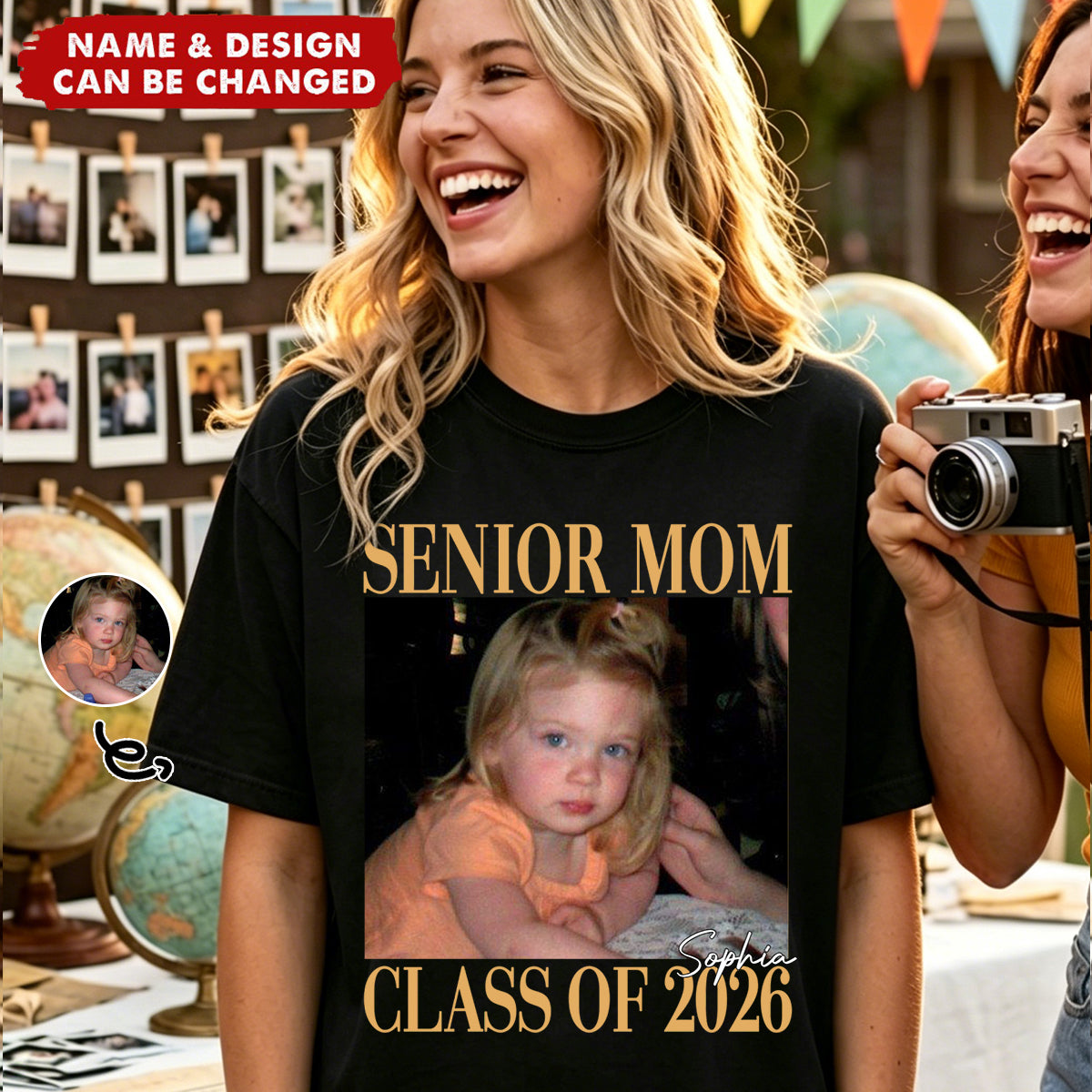 Custom Photo Senior Mom Graduation - Personalized T-Shirt