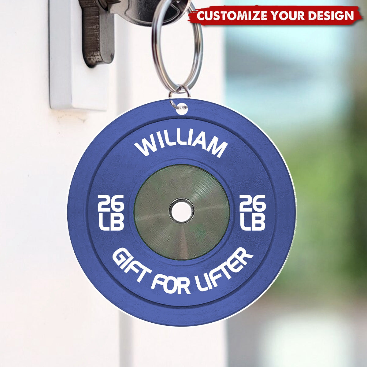 Weight Plate Bumper Plate - Personalized Acrylic Keychain, Gift For Lifter, Bodybuilder,Gymer