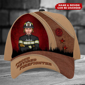 Proud Retired Firefighter Personalized Classic Cap