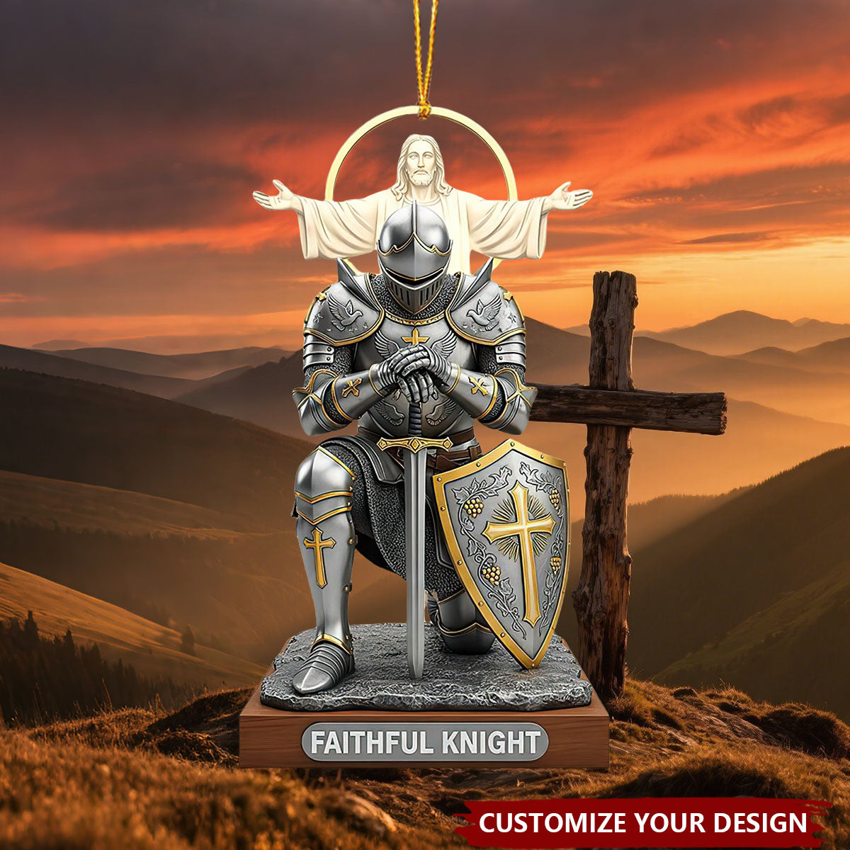 Christian Faithful Knight Christmas Ornament - Personalized Gifts For Christian