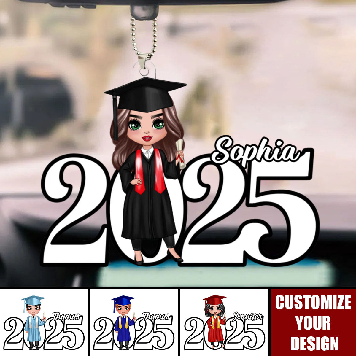2025 Graduation Senior Personalized Acrylic Car Ornament