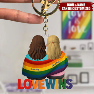 LGBT Couple - Personalized Acrylic Keychain, Gift For Him, Gifts For Her