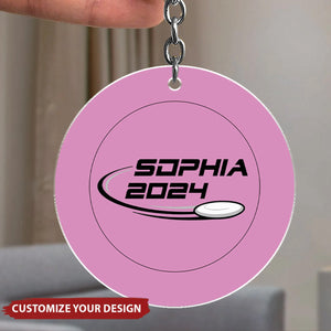 Ultimate Flying Discs - Personalized Acrylic Keychain, Gift For Ultimate Player