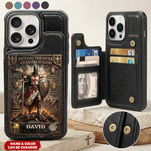 Armor Of God | Personalized Leather Flip Wallet Phone Case