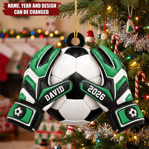 Personalized Goal Keeper Christmas Acrylic Ornament, Custom Soccer Ornament, Sport Christmas Ornament