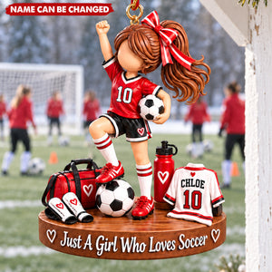 Personalized Soccer Christmas Ornaments - Soccer Loving Girls