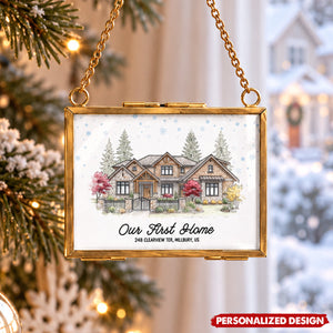 Custom House Photo Ornament - First Christmas In Our New Home Keepsake