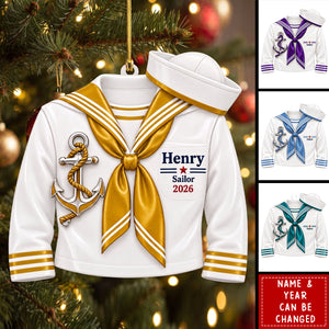Personalized Sailor Acrylic Ornament - Gift For Sailor & Nautical Lovers