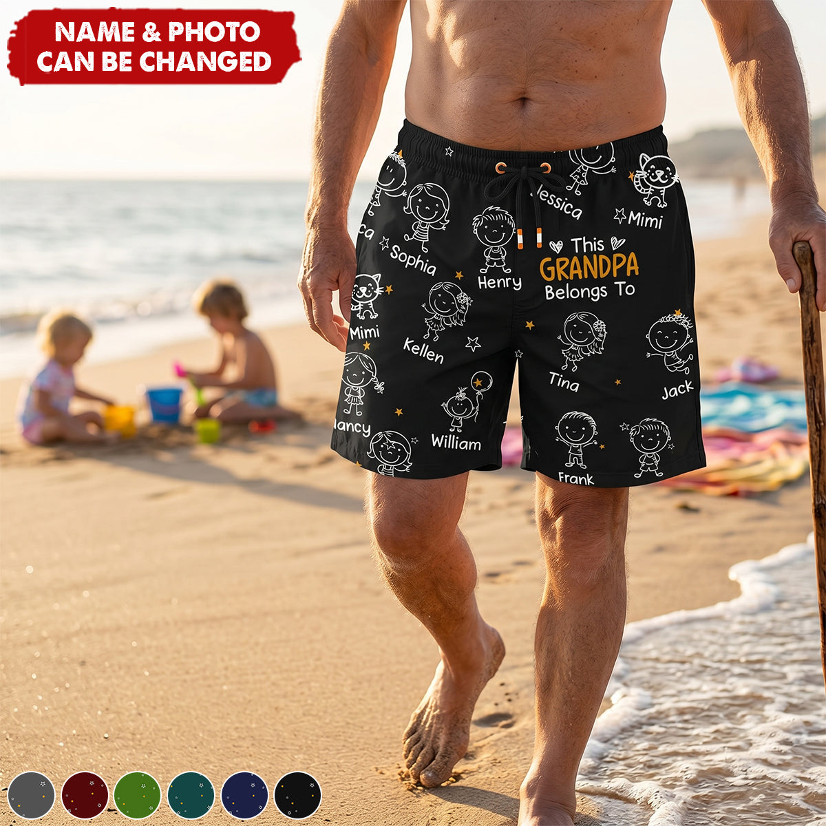 This Papa Belongs To Doodle Style- Personalized Shorts