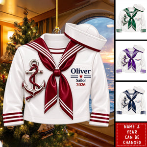 Personalized Sailor Acrylic Ornament - Gift For Sailor & Nautical Lovers