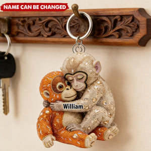 Monkey Punch  Acrylic Keychain - Personalized Gifts