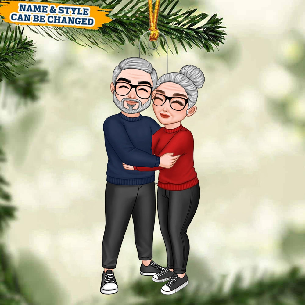 Couple Hugging Christmas Gift For Her Gift For Her Anniversary Keepsake Personalized Ornament
