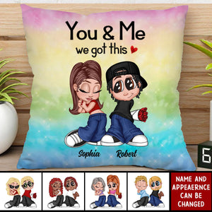 Y2K Couple - Together Since - Personalized Pillow, Gift For Him, For Her