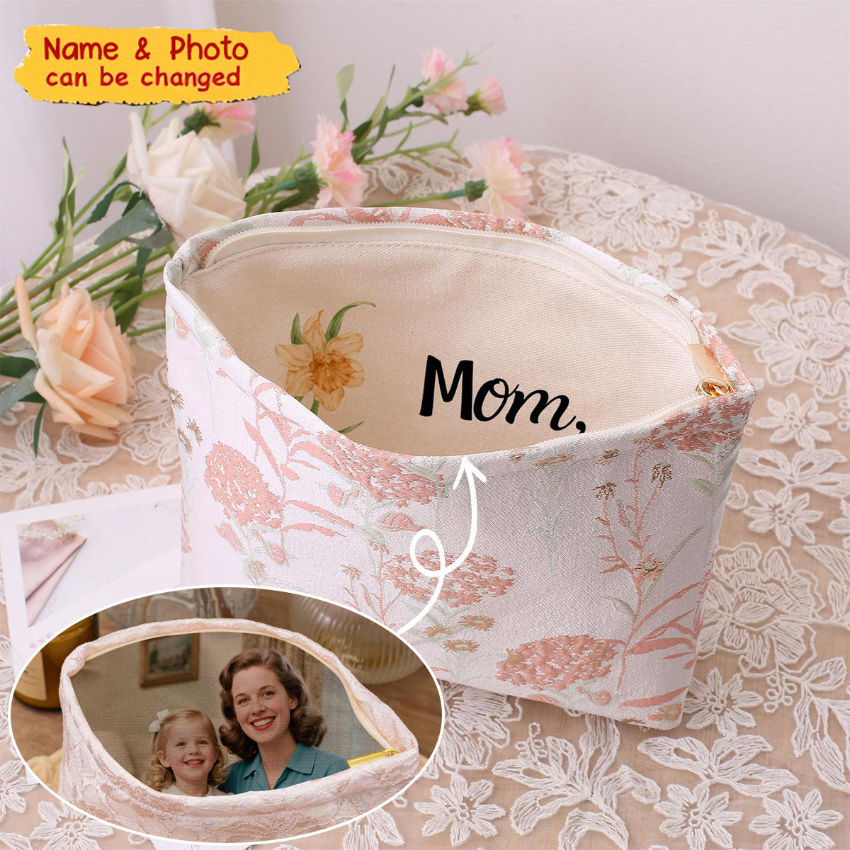 Personalized Photo Lining Purse - Wedding Purse Gift For Mother