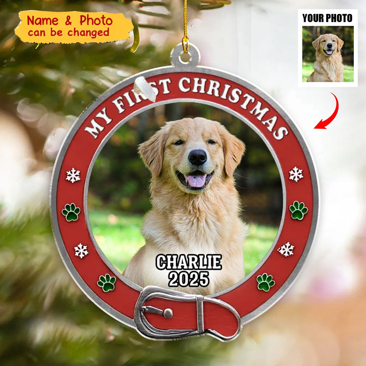 Custom Photo Ornament - Personalized Christmas Gifts For Dog Cat Lovers