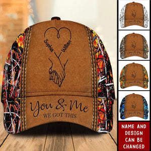 Couple Holding Hands You & Me We Got This Camo Pattern Personalized Cap