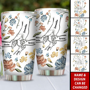 Hand In Hand, I Will Always Protect You - Gift For Mom, Grandma - Personalized Tumbler